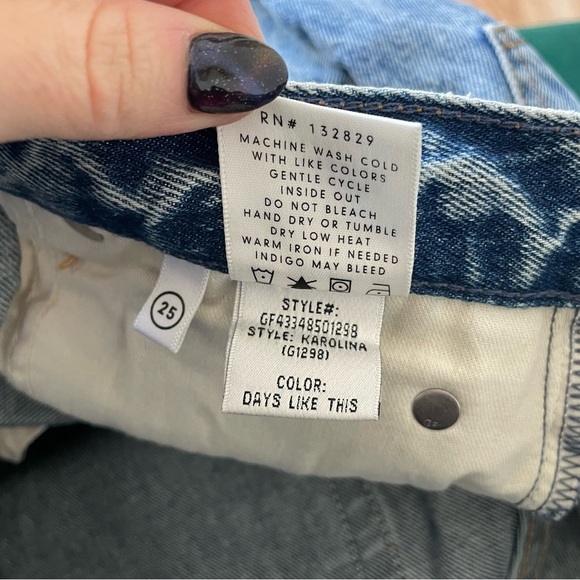 GRLFRND Karolina High Rise Distressed Days Like This Blue Wash Skinny Jeans 25 - Picture 11 of 12